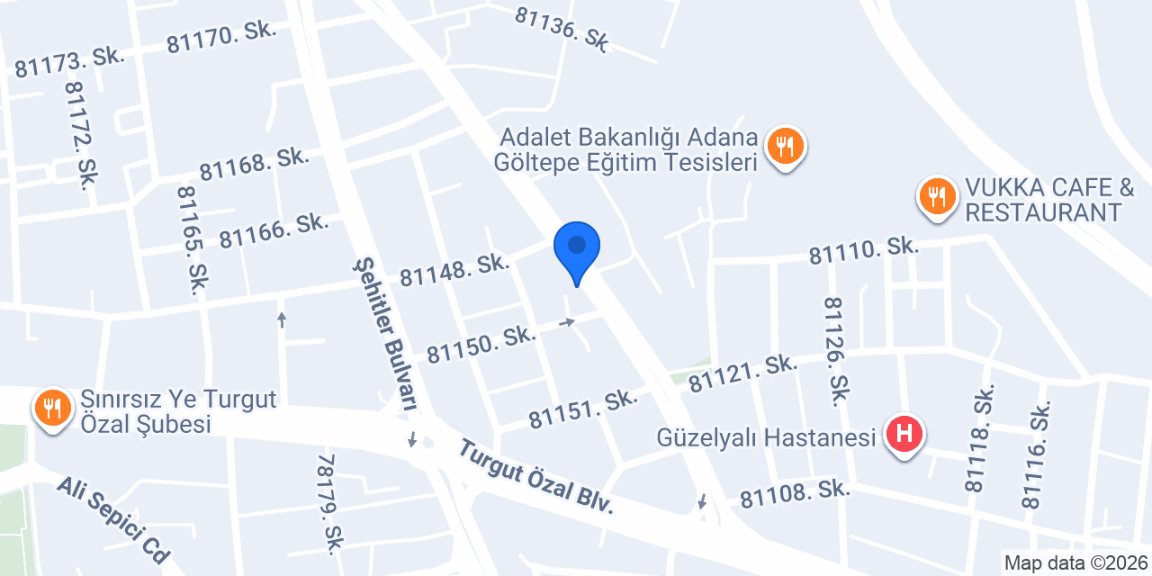 TEB Yeni Adana Şubesi konumu