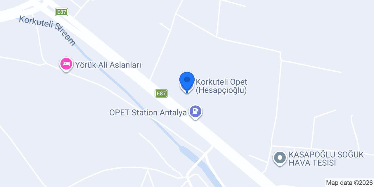 Korkuteli Opet (Hesapçıoğlu) konumu
