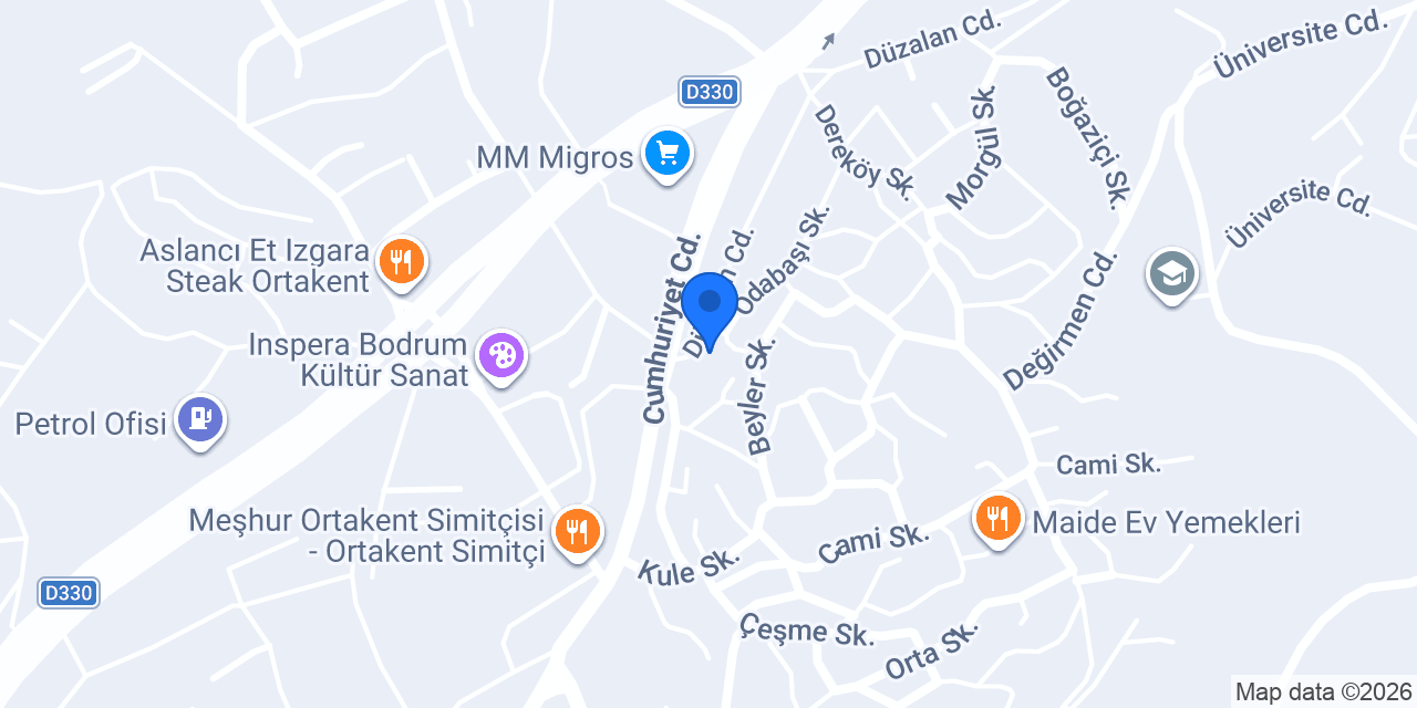 Ay Çiçekçilik Ortakent & Bodrum Çiçekçi konumu