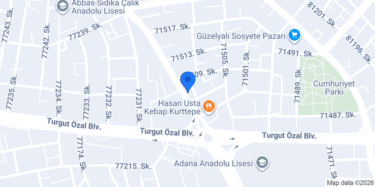 Toklar Kuyumculuk konumu