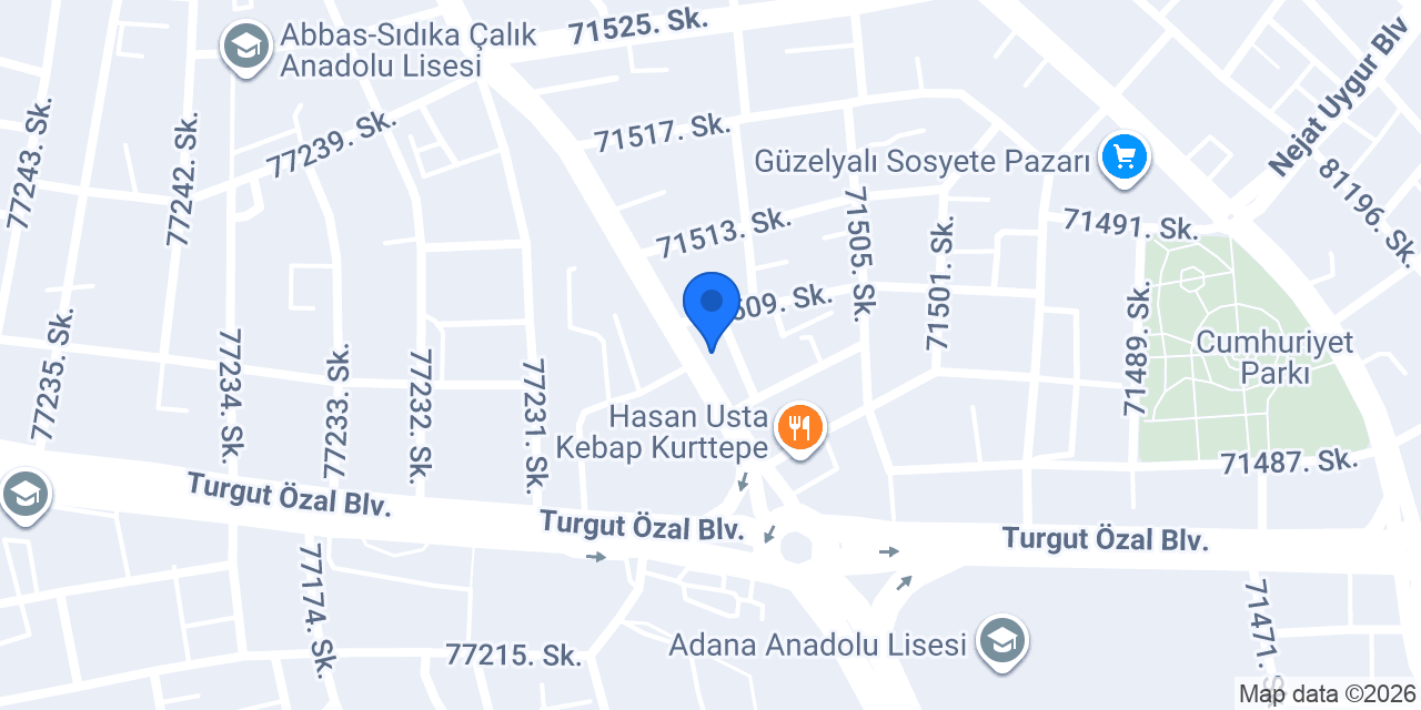 Adana Kurttepe Macrokiosk konumu