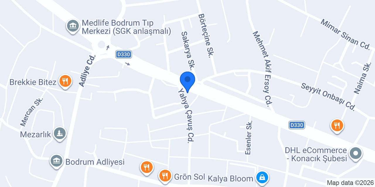 İş Yatırım Bodrum Şubesi konumu