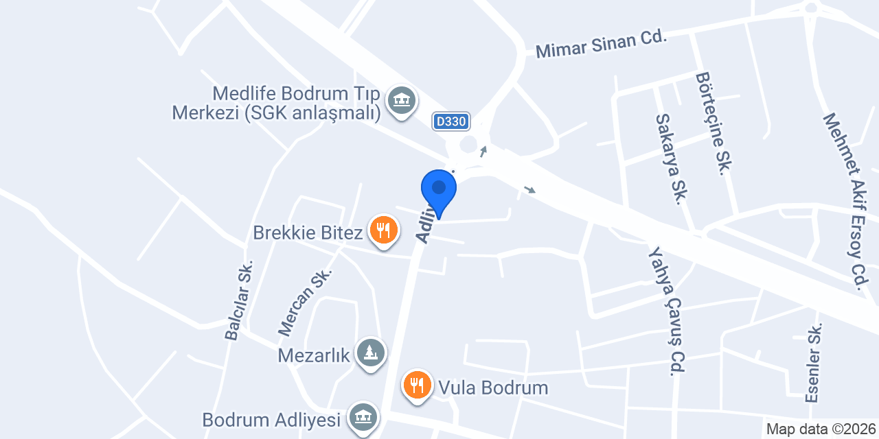 Yalçındağ Sağlık Kasabı Bodrum konumu