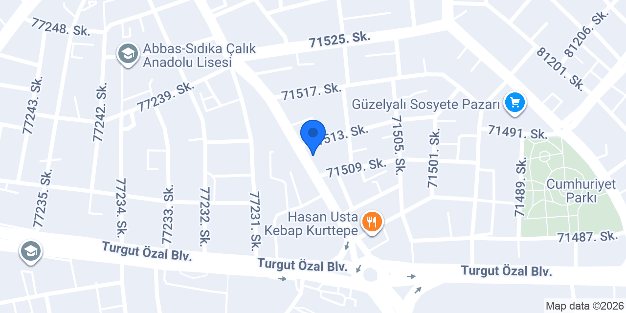 Hamza Efendi - Kurttepe Kavşağı konumu