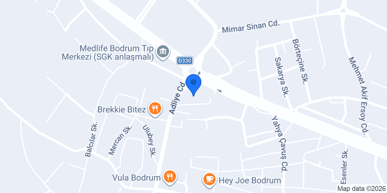 Bodrum Psikolog Bensu BARAN Kliniği konumu