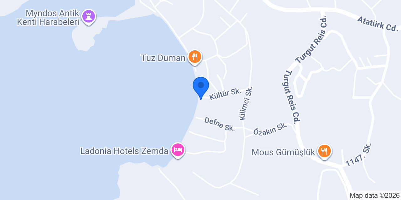 Plaj Cafe Gümüşlük konumu
