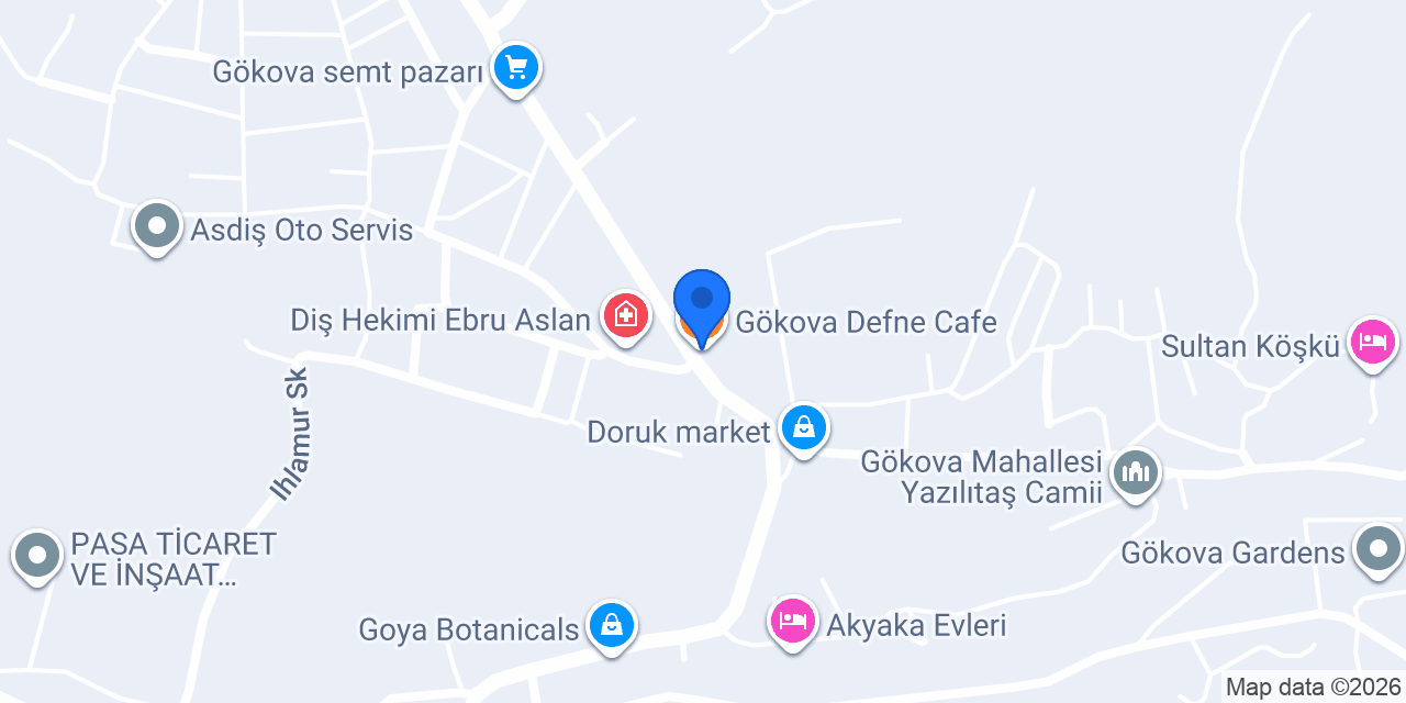 Gökova Defne Cafe konumu