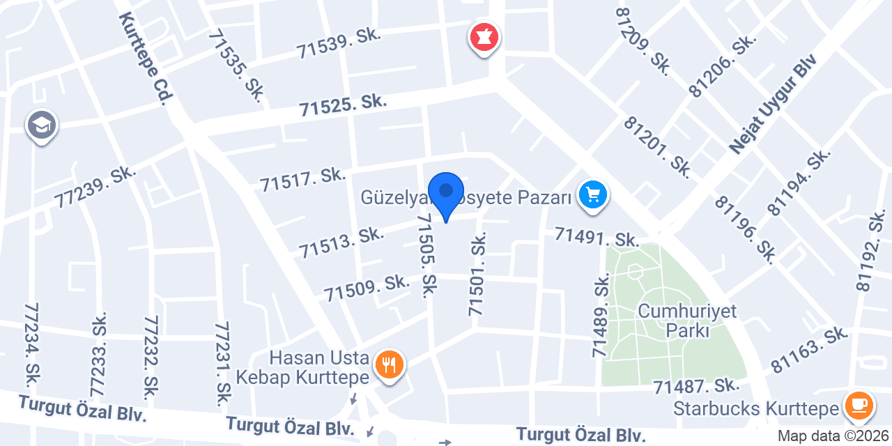 Özel Turuncum Eğitim Kurumları konumu
