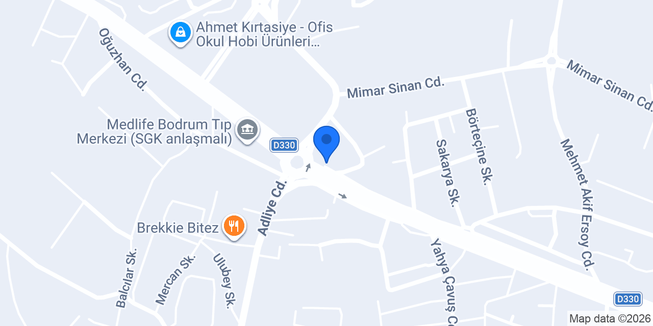 İtals Bahçe Mobilyaları Bodrum konumu