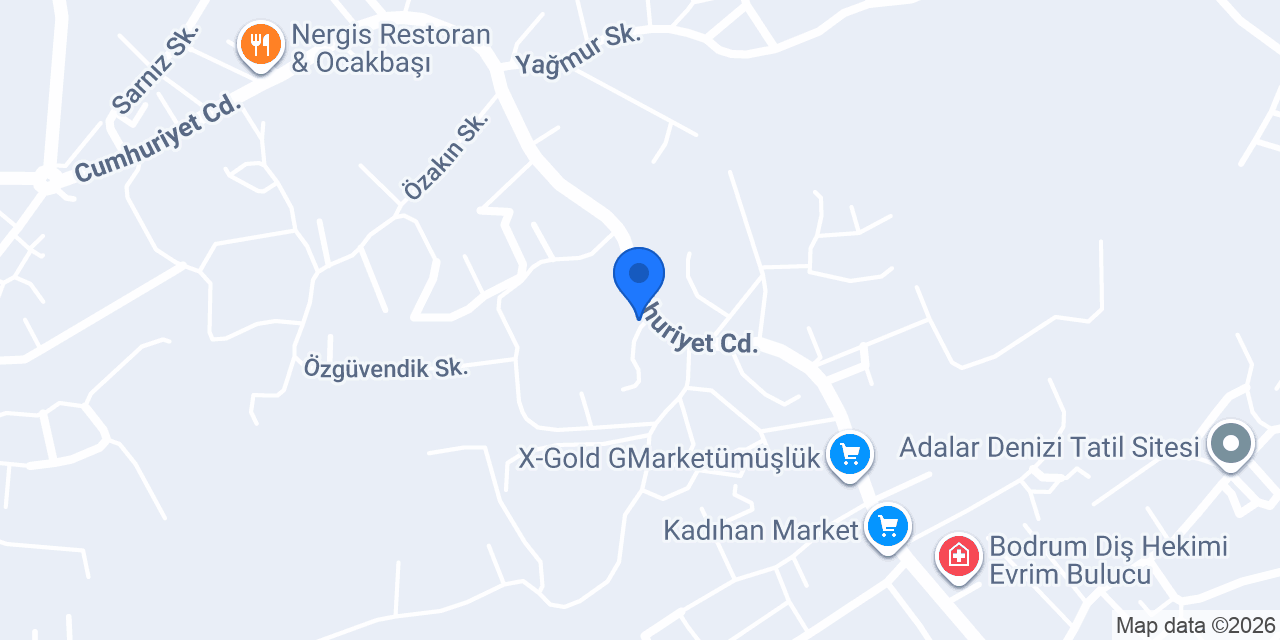 Çilek Bahçesi Gümüşlük konumu