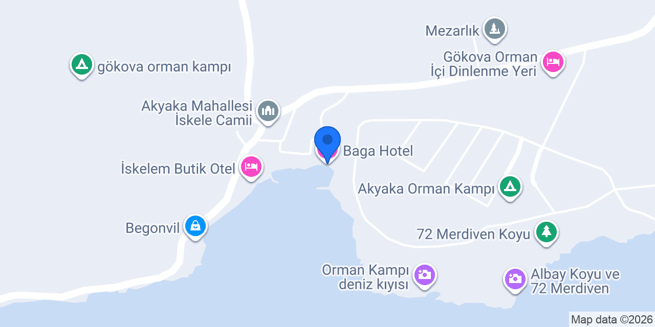 Baga Hotel konumu