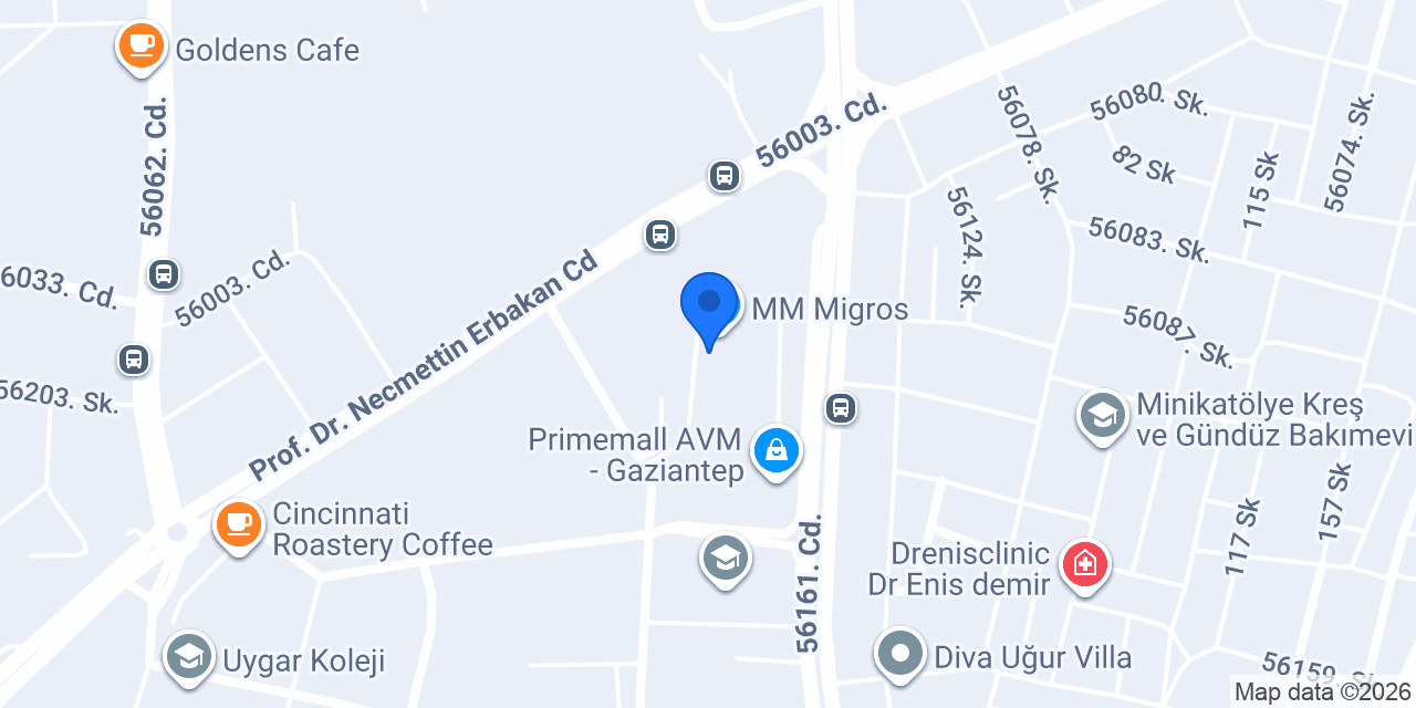Primemall Bursa Kebap Evi konumu