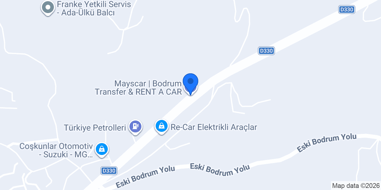 Mayscar | Bodrum Transfer & RENT A CAR konumu
