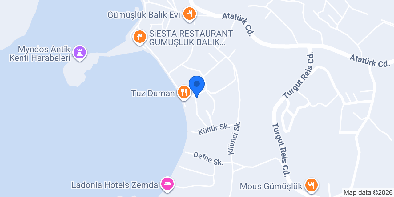Hera Apart Gümüşlük konumu