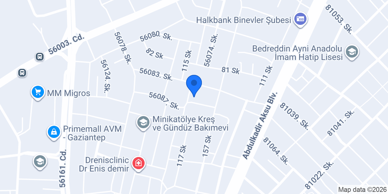 Prof. Dr. Cenk Akçalı Kliniği konumu