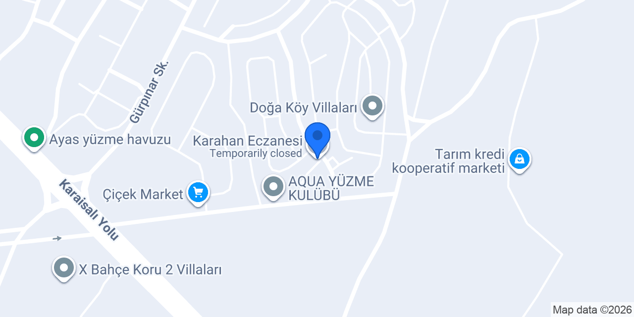 Karahan Eczanesi konumu