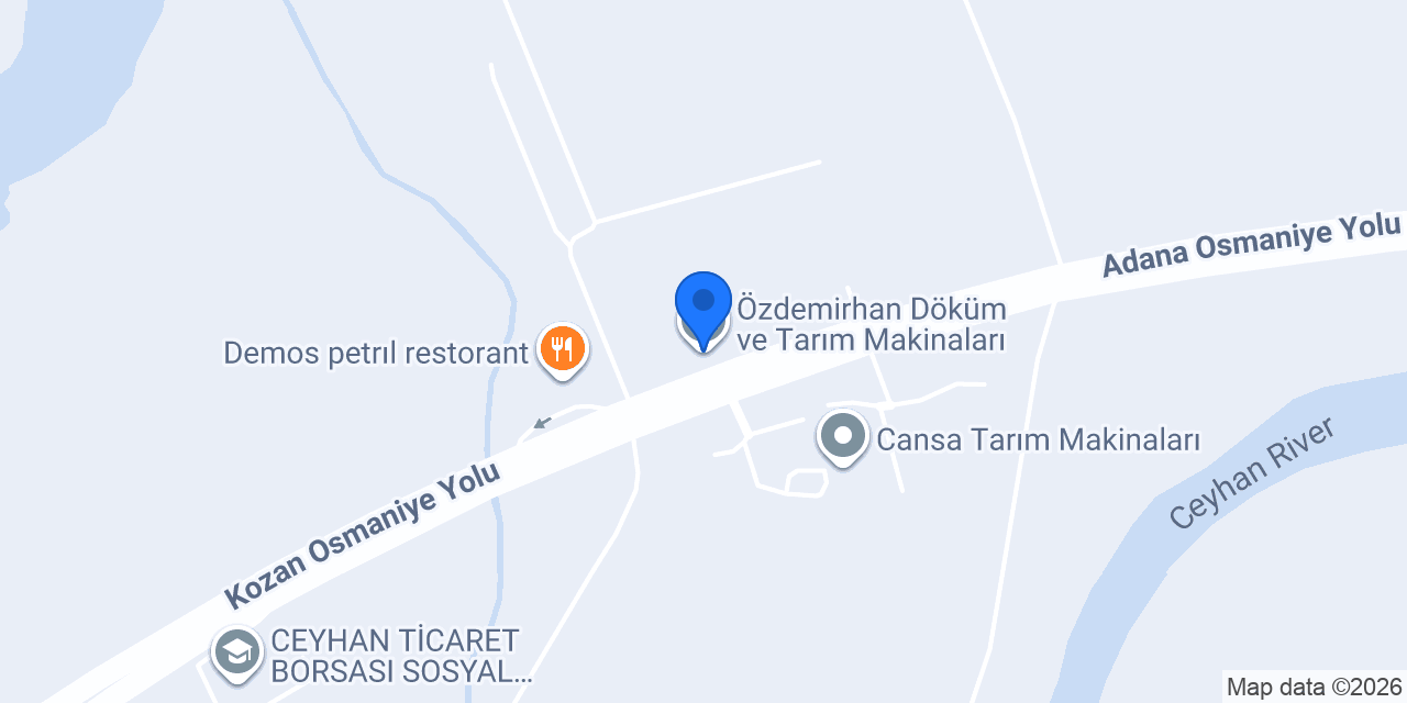 Özdemirhan Döküm ve Tarım Makinaları konumu