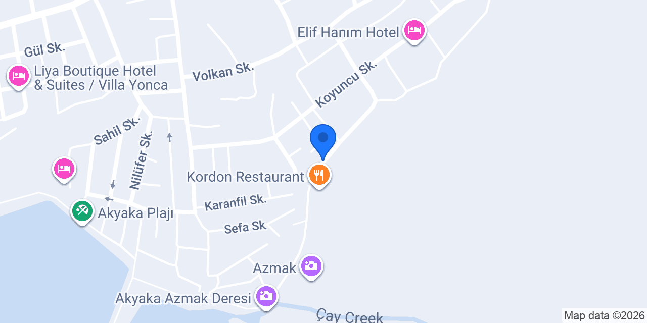 Akyaka Villa Naz konumu