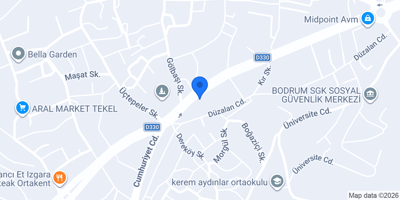 Örgü Kaynak Bodrum konumu