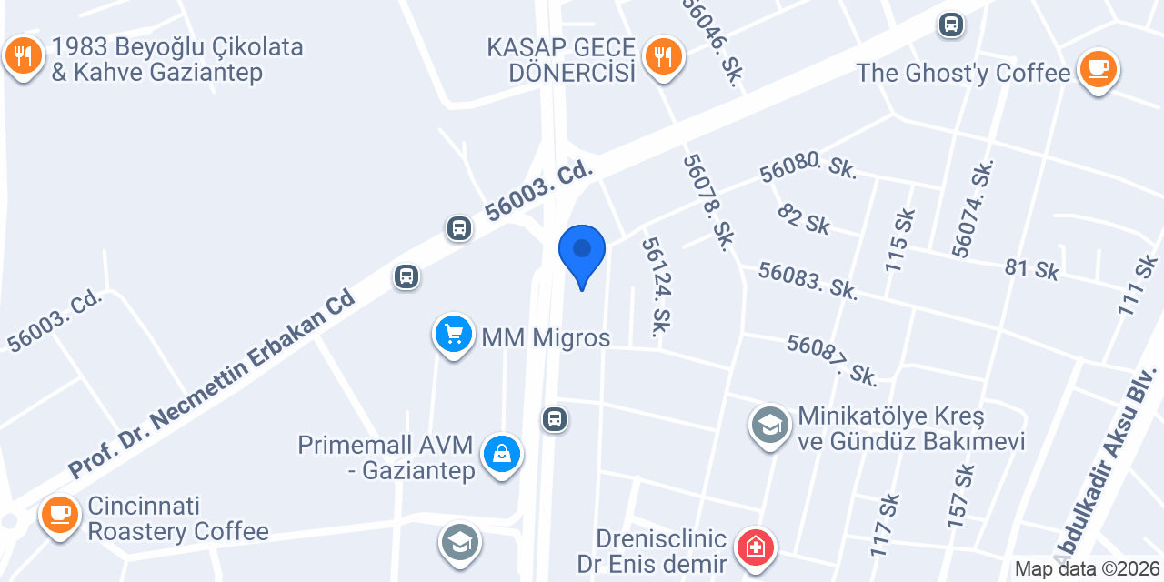 Op. Dr. Adem Baltacı Klinik konumu