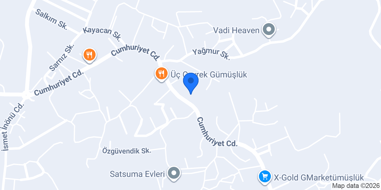 Yurtiçi Kargo Gümüşlük konumu