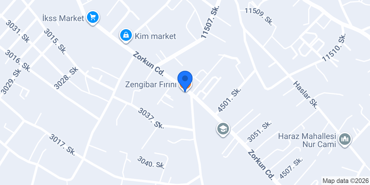 Zengibar Fırını konumu