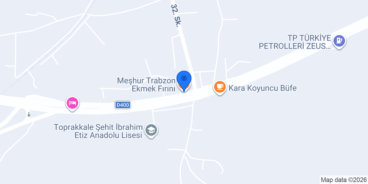Meşhur Trabzon Ekmek Fırını konumu