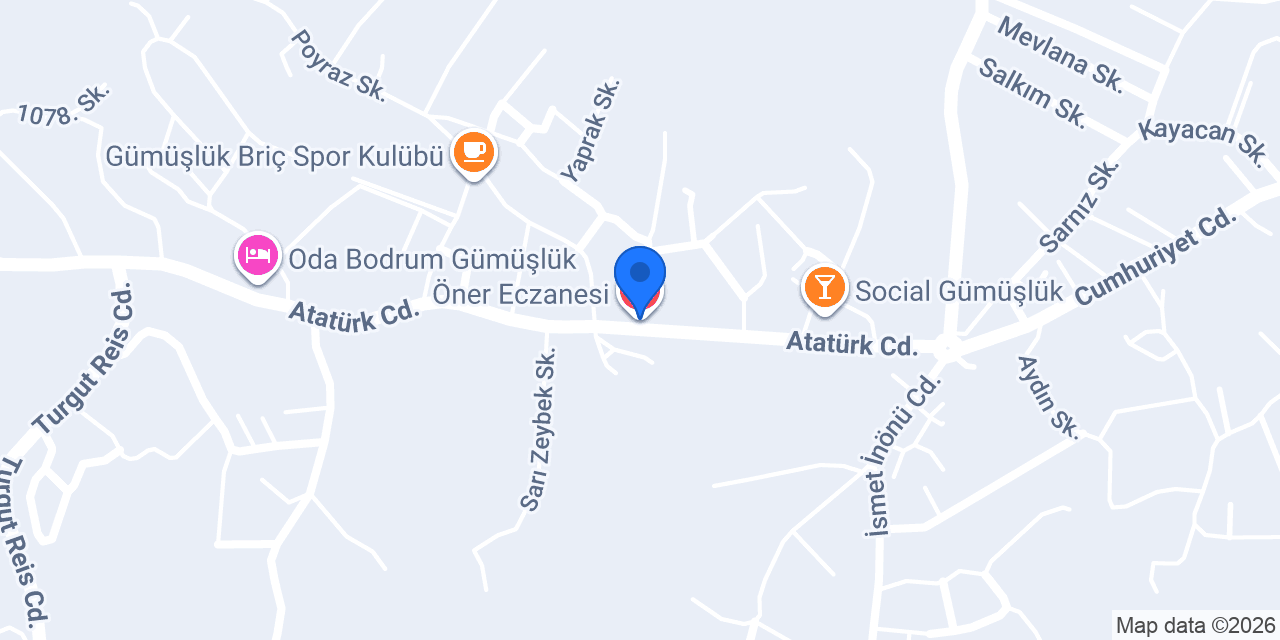 Öner Eczanesi konumu