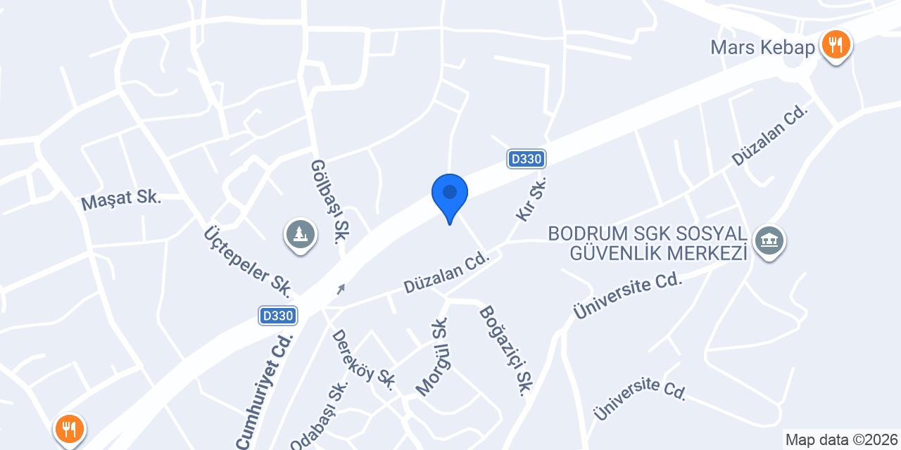 Bodrum Mia Sağlık Kabini konumu