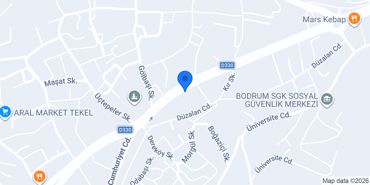 Savaş Duman Bodrum İç Mimar Hizmetleri konumu