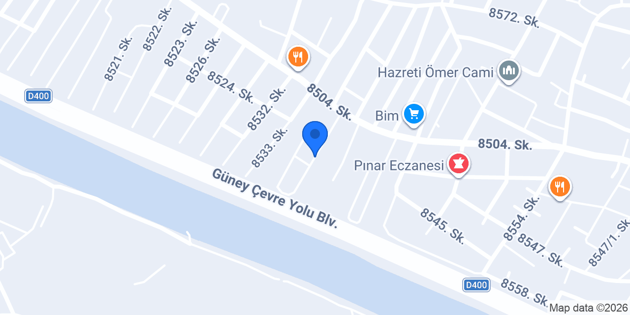 Özdemir Oto Lastik konumu