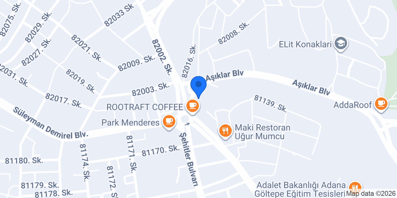 Mavi Balık Adana konumu