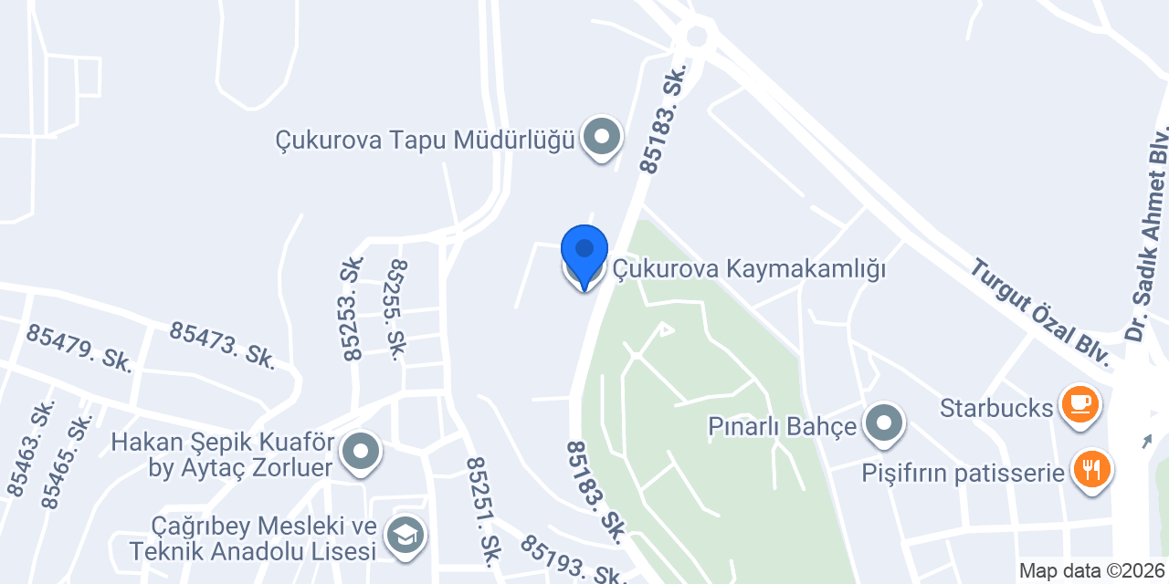Çukurova Kaymakamlığı konumu