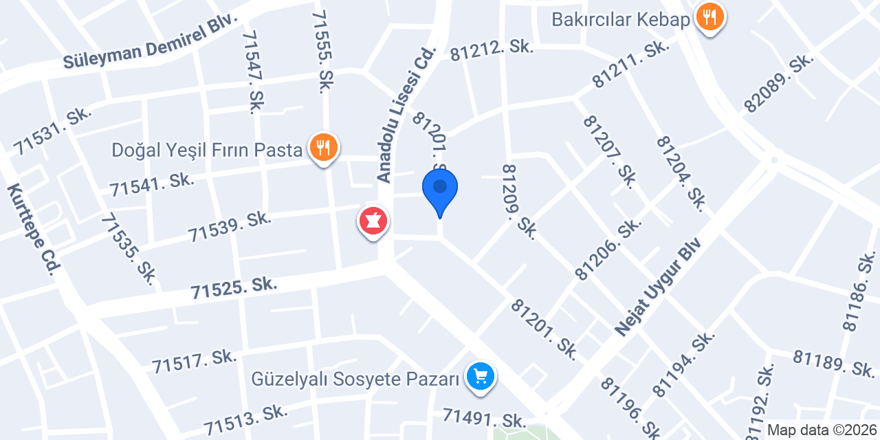 CADDE ÖZAL taksi konumu