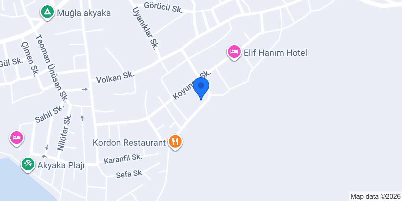 Maydanoz Gökova Akyaka konumu