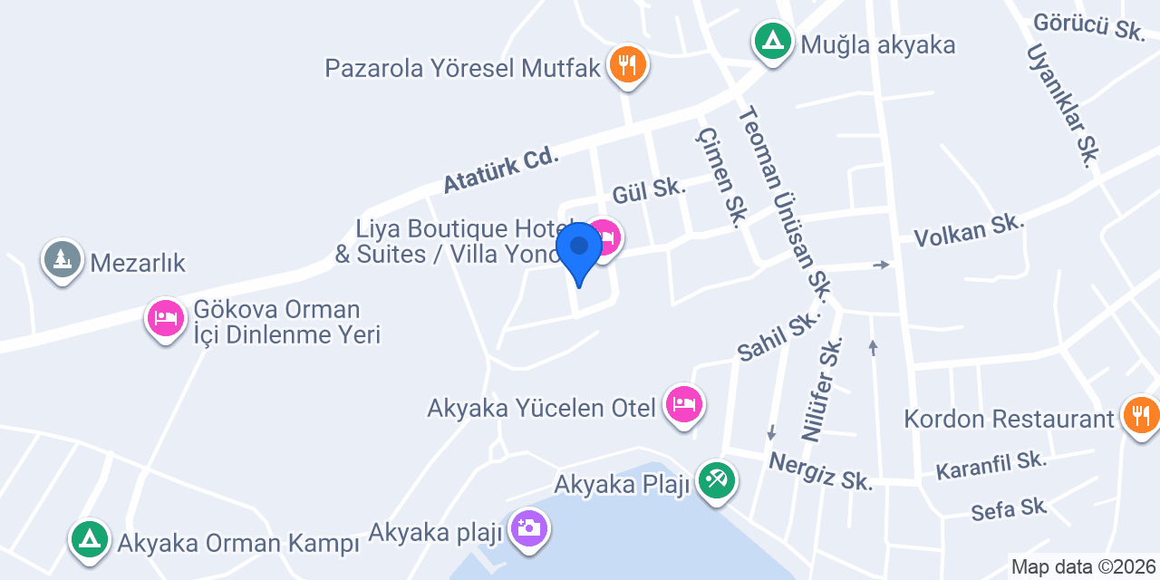 Ayka Otel konumu
