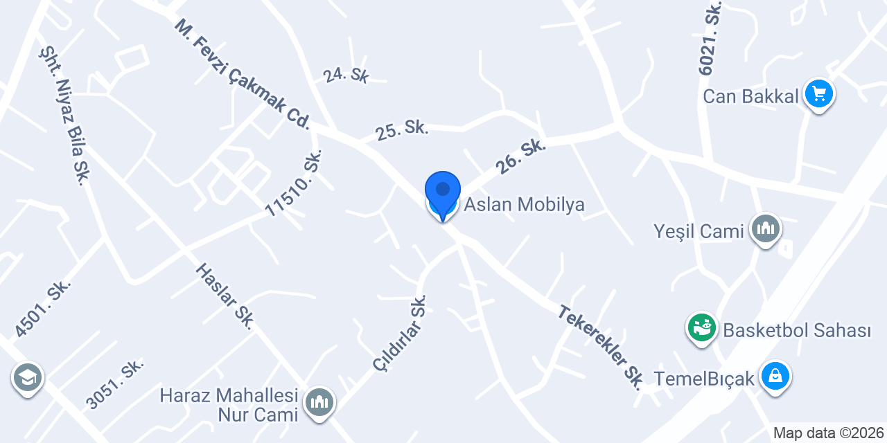 Aslan Mobilya konumu
