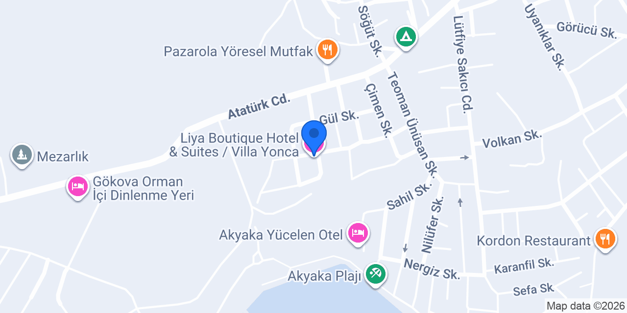 Liya Boutique Hotel & Suites / Villa Yonca konumu