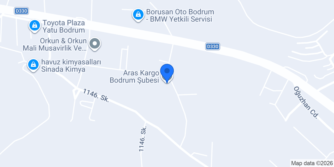 Aras Kargo Bodrum Şubesi konumu