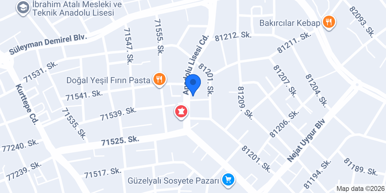 Atlantis Veteriner Kliniği konumu