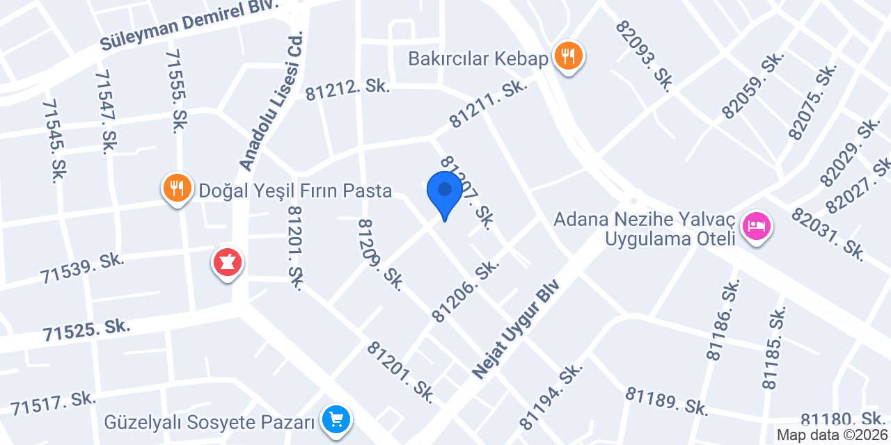SERVİS MERKEZİ ADANA konumu