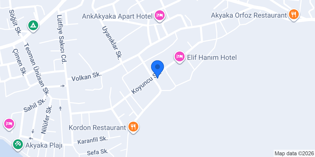 Akyaka Yeşil Apart konumu