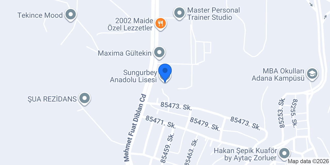 Sungurbey Anadolu Lisesi konumu
