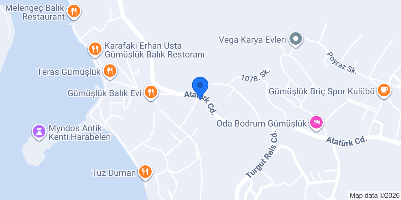 Gümüşlük Taksi konumu