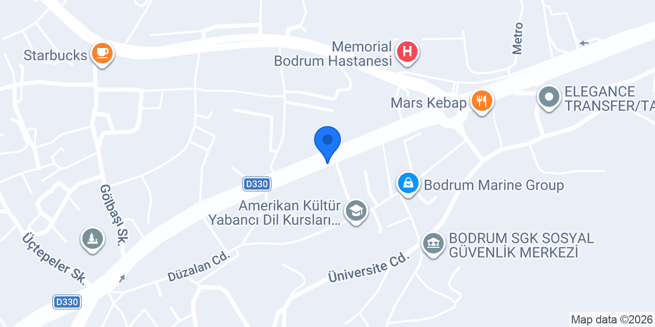 Ak Yatırım Bodrum Şubesi konumu
