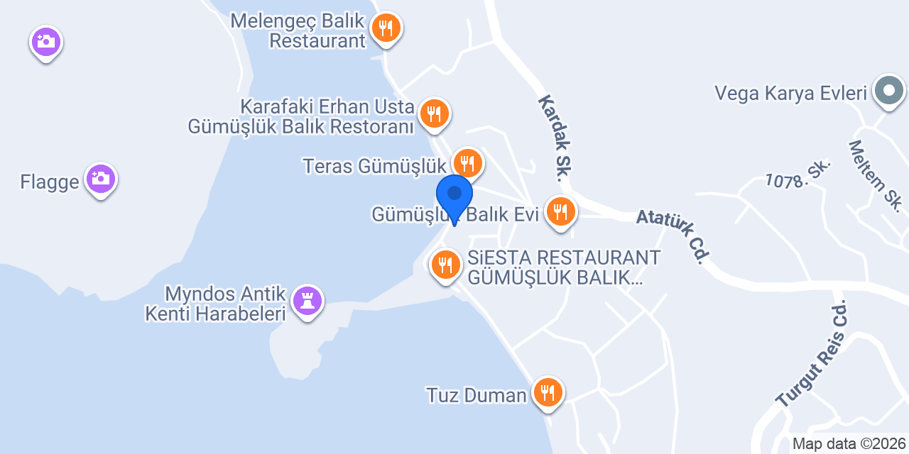Gümüşük Cafe - Bodrum Belediye A.Ş. konumu