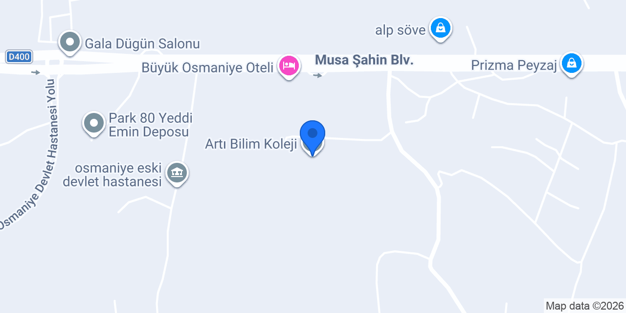 Artı Bilim Koleji konumu