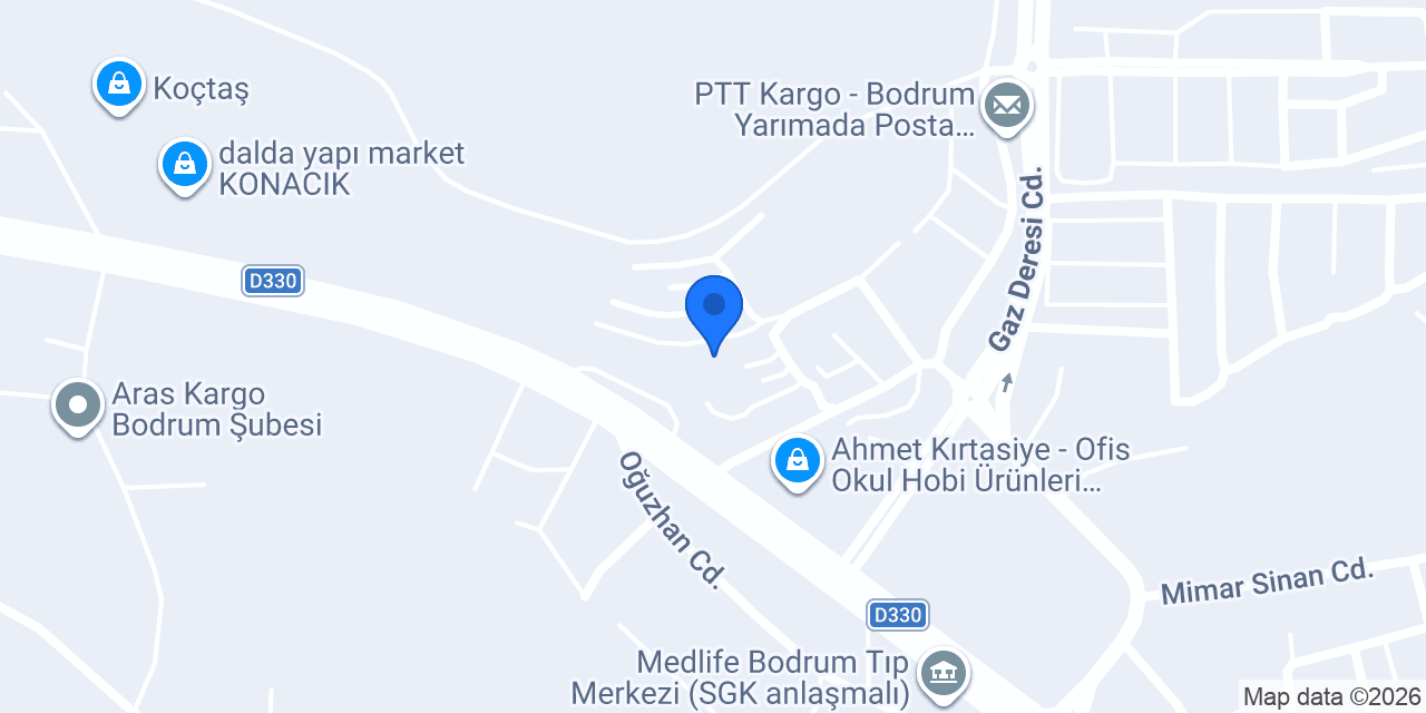 Volkan Çetin Bodrum Real Estate konumu