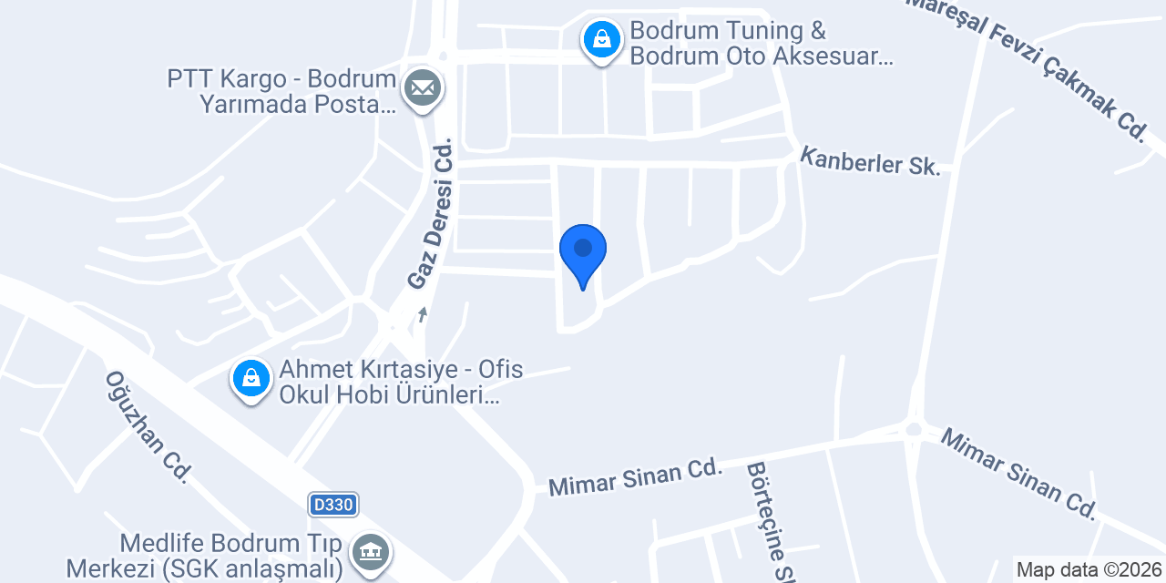 Bodrum Oto Yedek Parça konumu