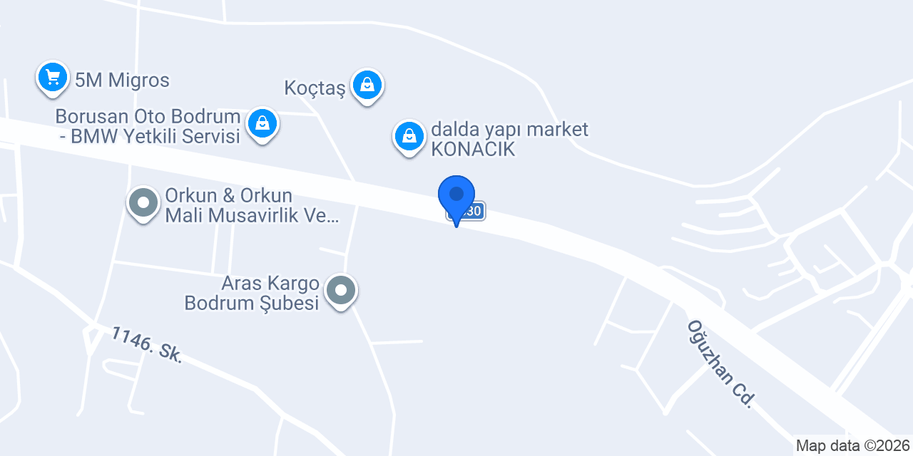 Çanakcı Yapı Bodrum konumu
